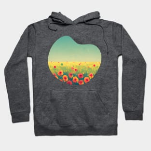 Beautiful painted field of flowers Hoodie